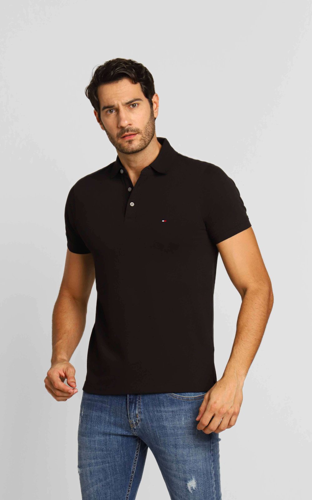 Polo Tommy Hilfiger Slim Fit Preto - Main Image