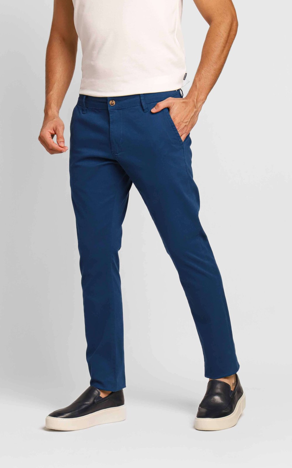 Calça Ralph Lauren Sarja Slim Azul - Main Image