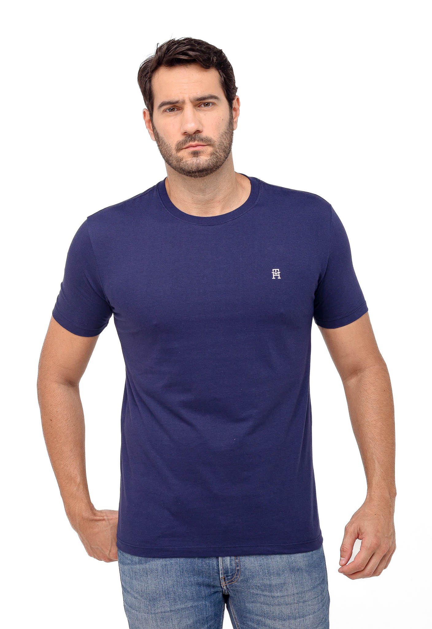 Camiseta Tommy Hilfiger Logo no Peito Básica