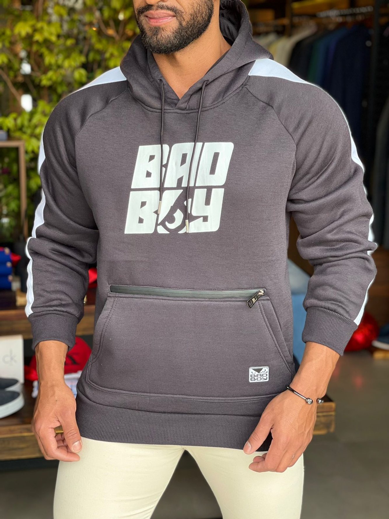 Moletom Bad Boy Masc Canguru Preto Bb221004 | Henri Store - Loja