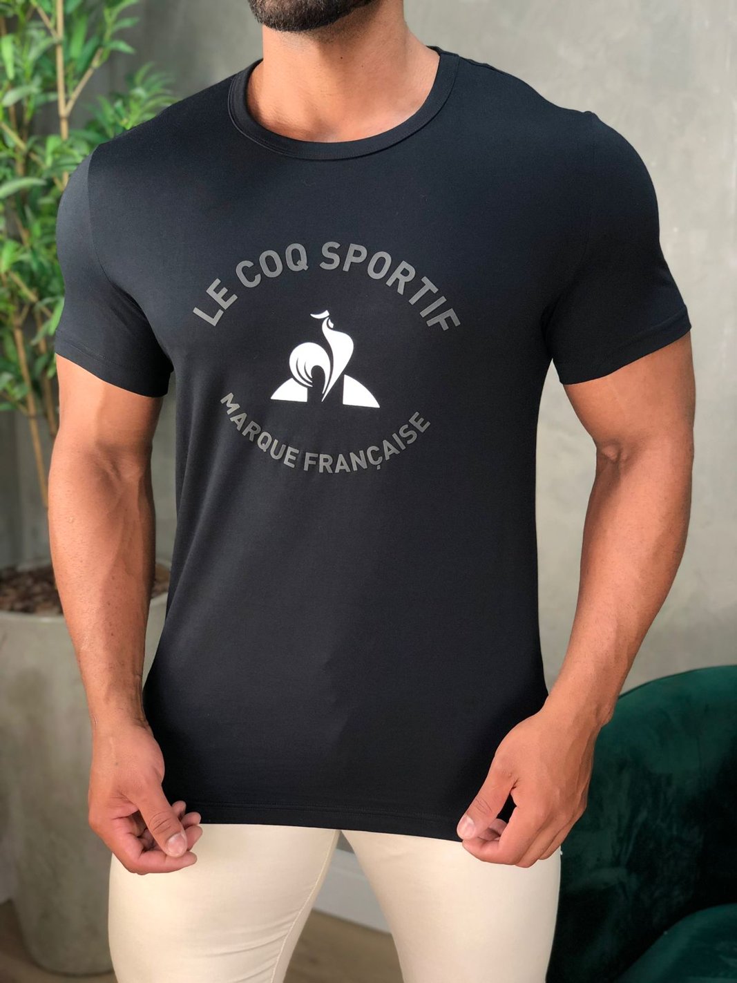 Camiseta Le Coq Sportif Marque Francaise Preta Henri Store