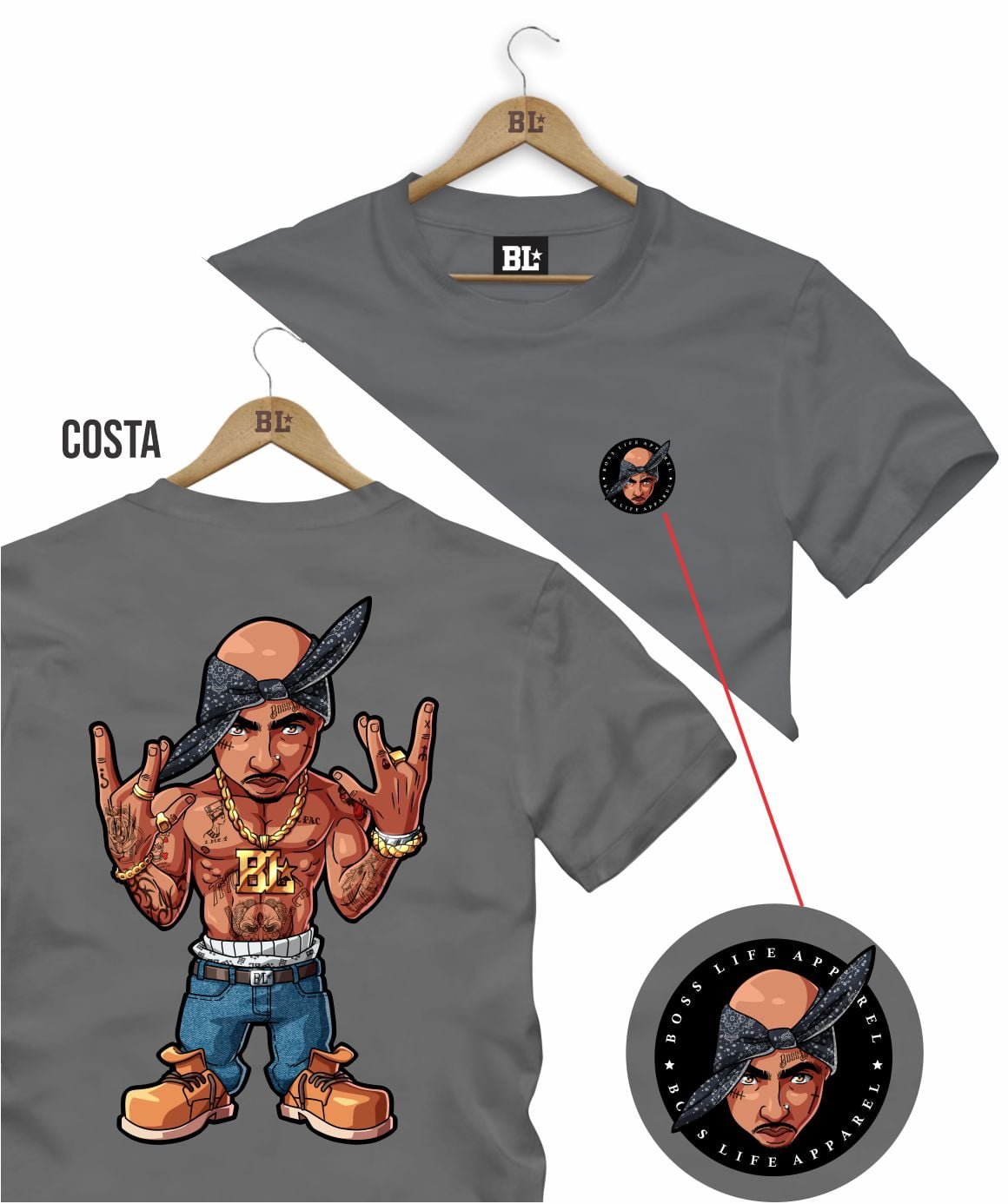 Camiseta Mini Tupac 2 Boss Life