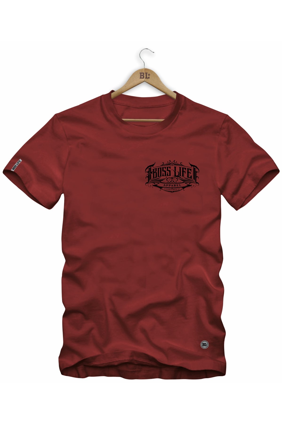 Camiseta Boss Life Signature Scroll – Frente e Costa | Boss Life