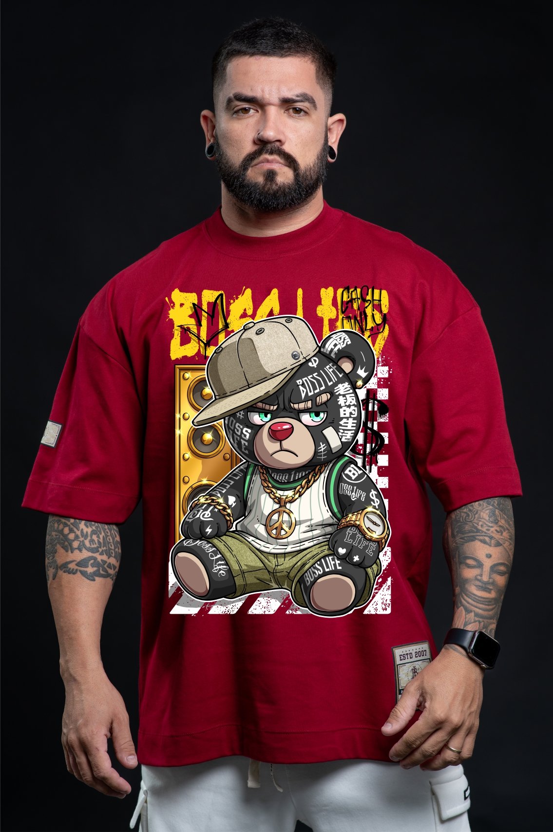 Camiseta Oversized Boss Life Rap Bear | Boss Life