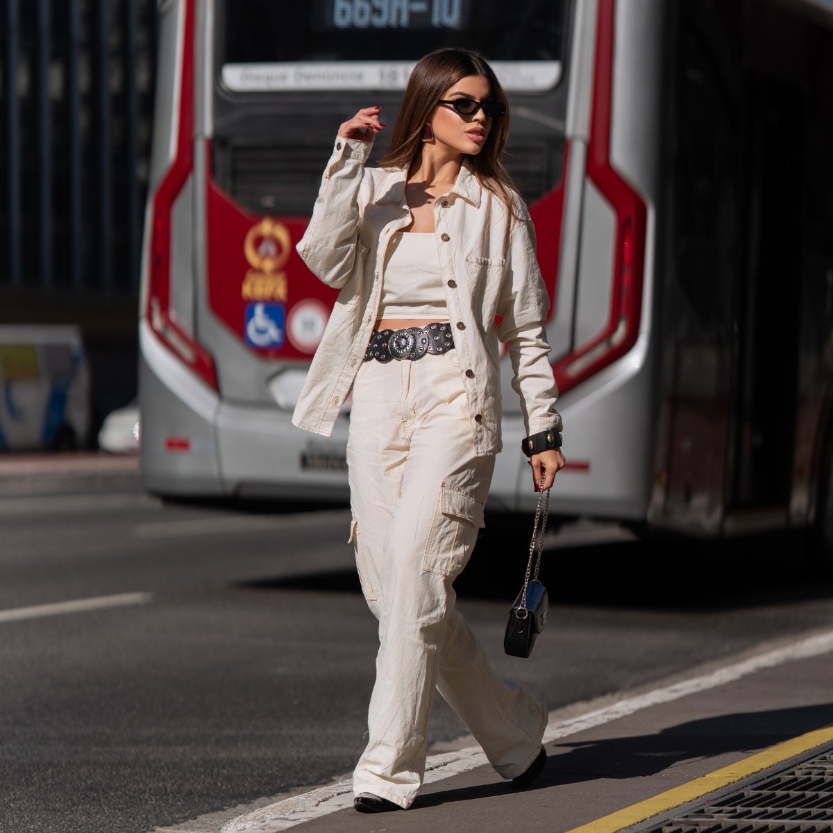 Conjunto Calça Cargo Freshline e Cropped Faixa Eco | Namiê Brasil