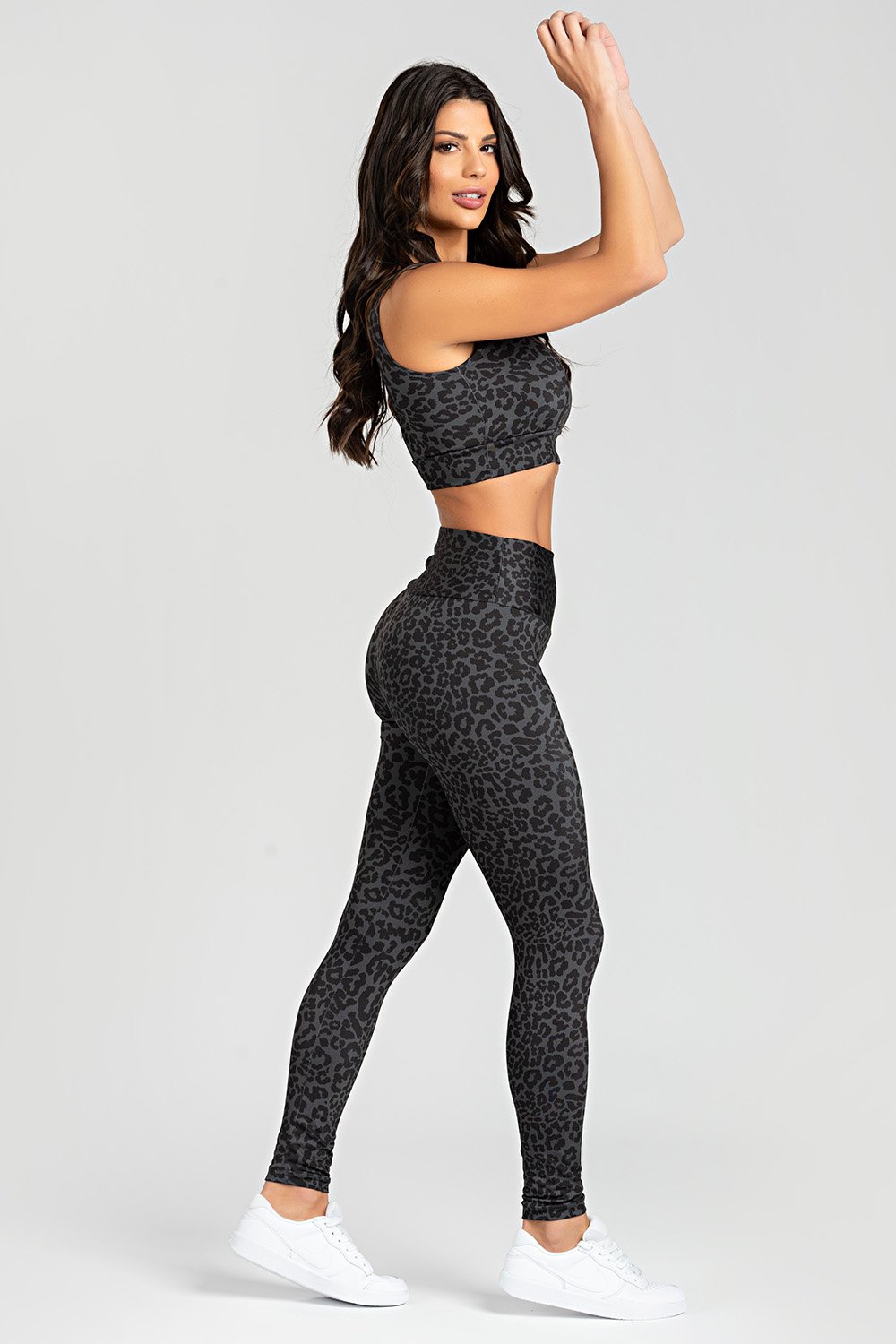 Calça Legging Estampada Onça-Preta (Preto) – Monnieri Monnieri