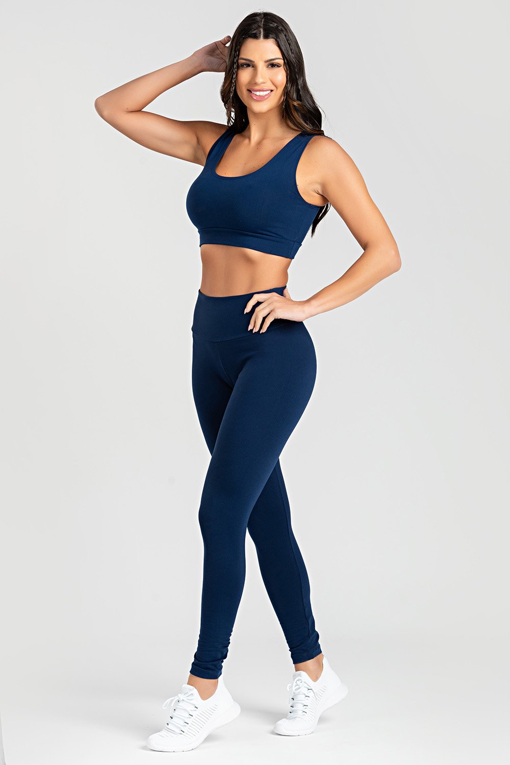LEGGING ACADEMIA FEMININA AZUL MARINHO LINHA BASIC Monnieri