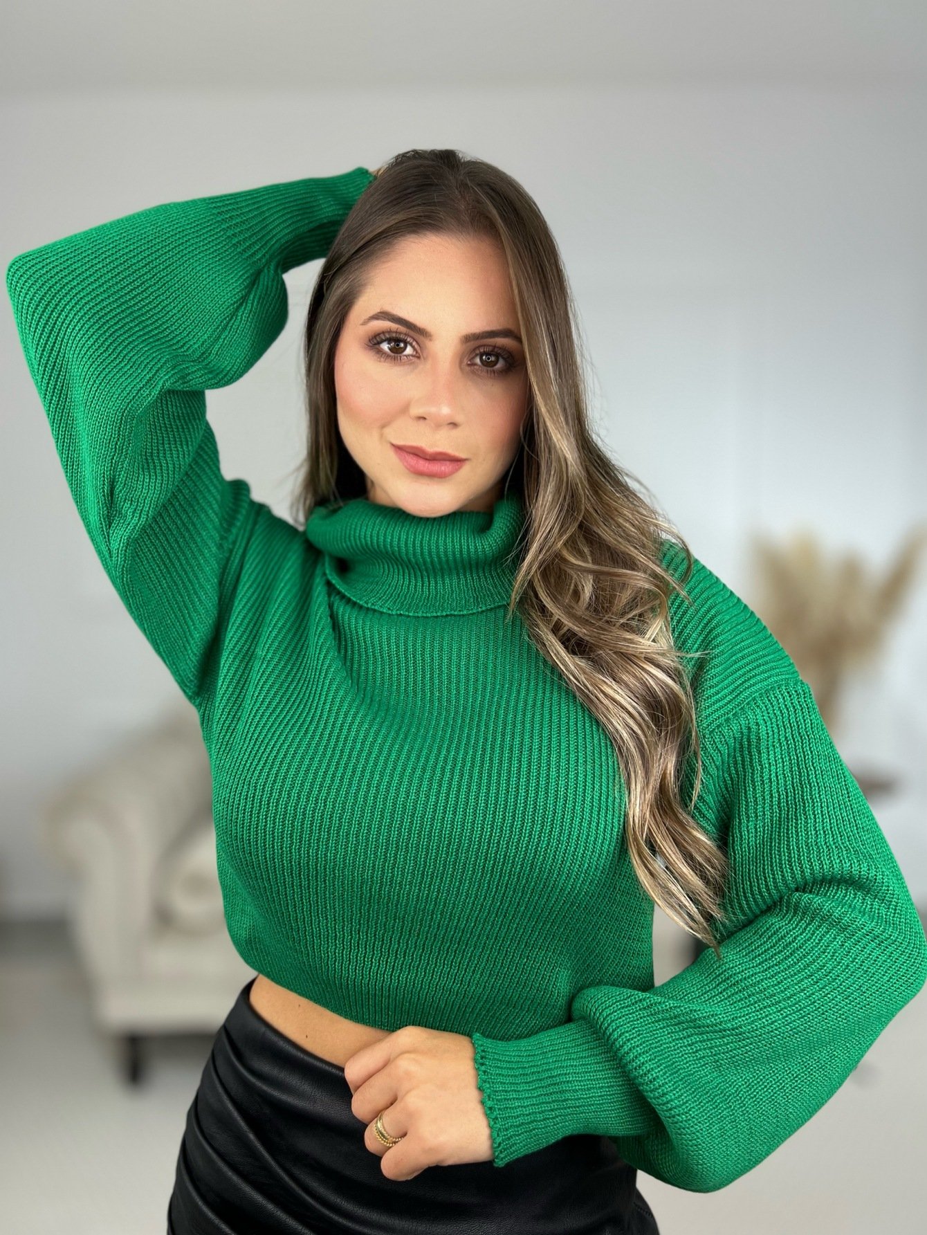 Blusa Frio Blusa Tricot Feminina Inverno Blusa Feminina Cropped