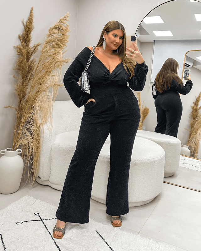 Calça lurex brilho 2025