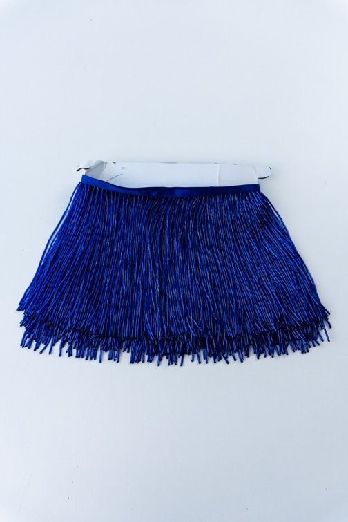 Franja Canutilho Azul Royal - 15 cm de franjas. | Boutique dos Tecidos