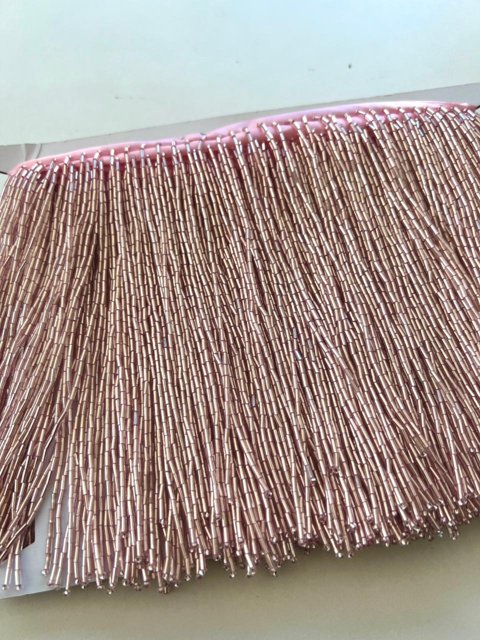 Franja Rosa Franja Rosa Bebê Claro - 15 cm de franjas. | Boutique dos Tecidos
