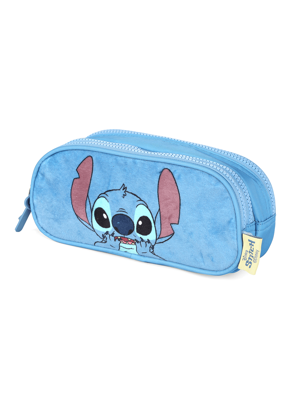 Estojo Triplo Stitch Azul Luxcel | Jardim Secreto Papelaria