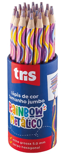 LAPIS COR TRIS RAINBOW JUMBO - TRIS