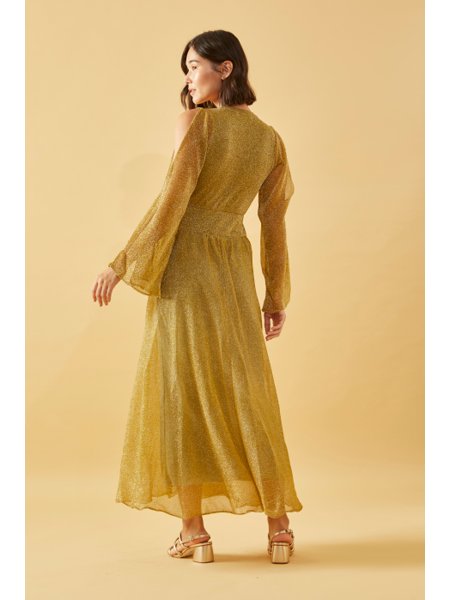 Vestido Papeete Dourado