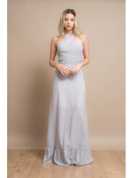 decote cruzado na frente