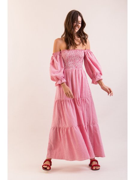 VESTIDO CHESS VICHY VERMELHO - Main Image