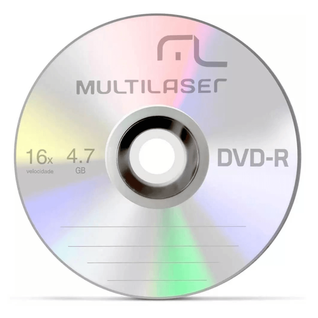 DVD-R Multilaser 4.7GB 16X | BSM INFORMATICA
