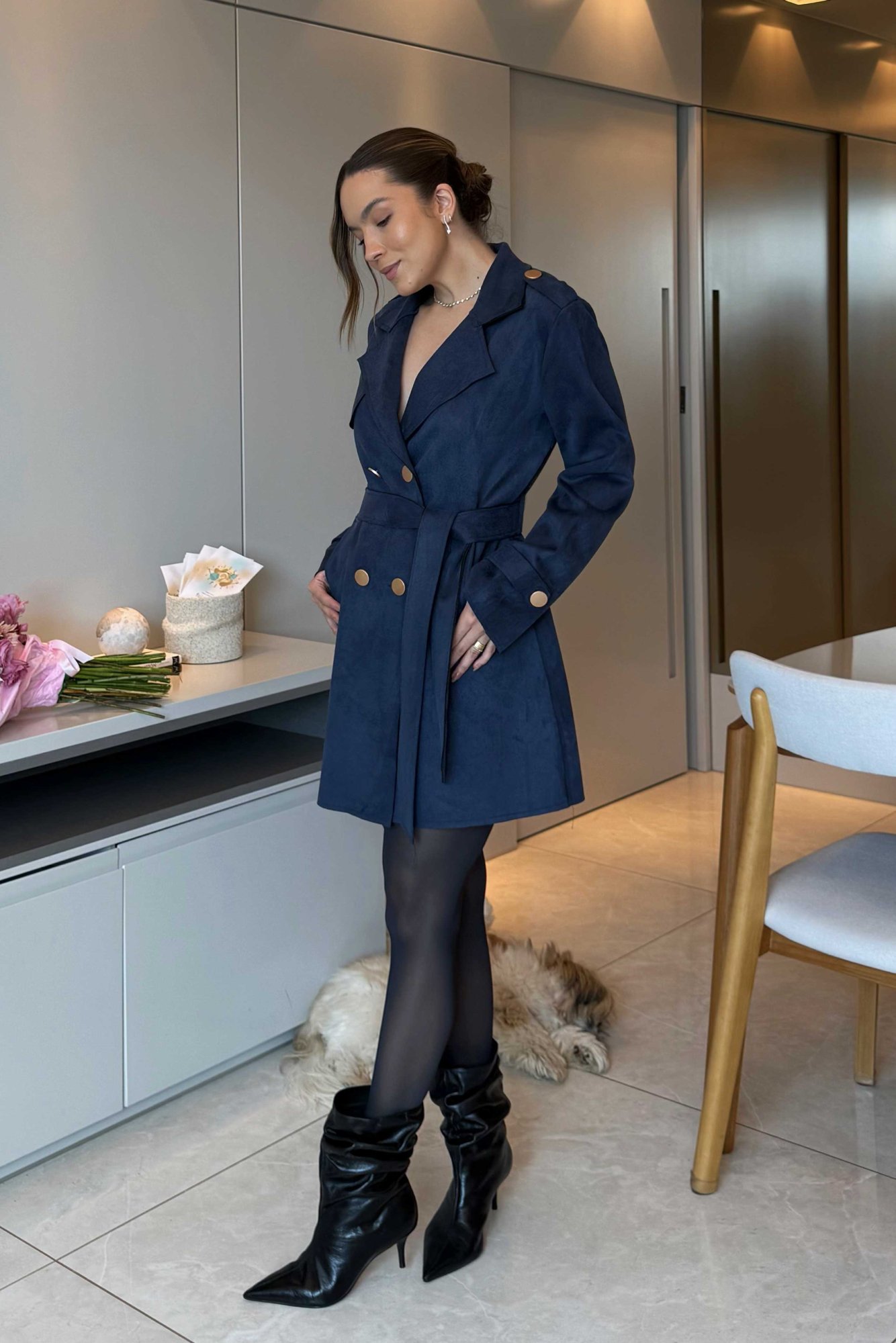 Trench Coat Feminino Gabardine com Cinto Faixa | Loja Platô