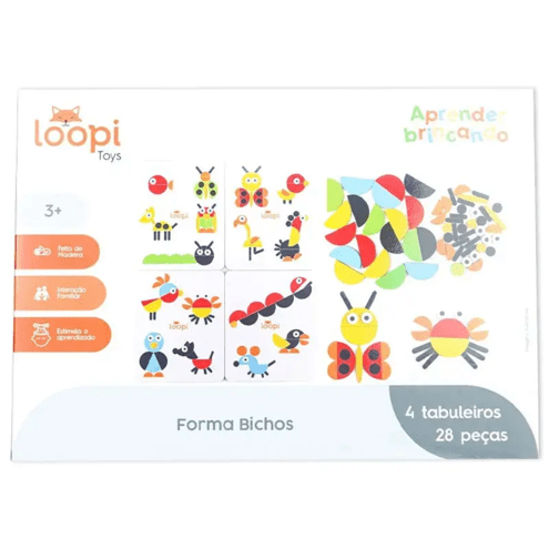 Jogo da Memória dos Bichos - Loopi Toys