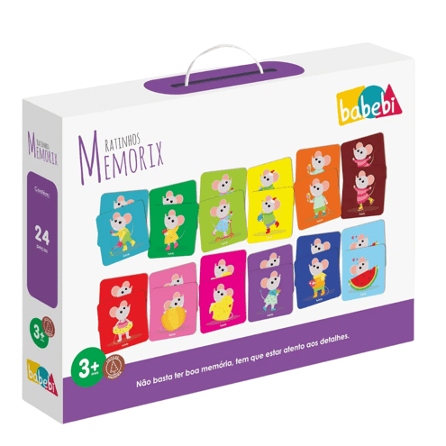 Joguinhos de Bolsa Jogo da Memoria Animais Babebi Brinquedo