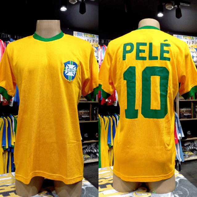 Camisa Brasil Retrô Vintage Camisa 10 Amarela - Coleção Nações