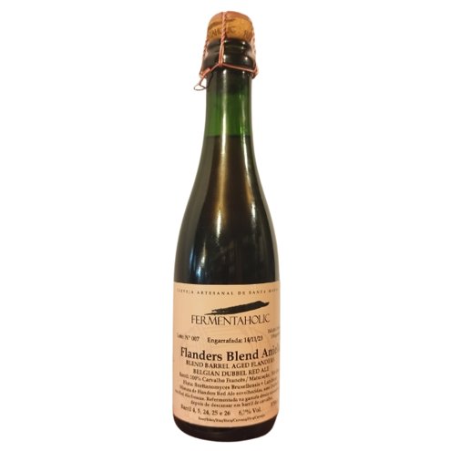 Cerveja Fermentaholic Flanders Blend Aniela Barrel Aged Flanders Belgian Dubbel Red Ale 375ml 
