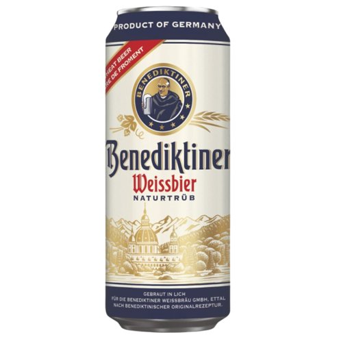 Cerveja Benediktiner Weissbier Naturtrub Lata 500ml Cerveja Benediktiner Weissbier Naturtrub Lata 500ml