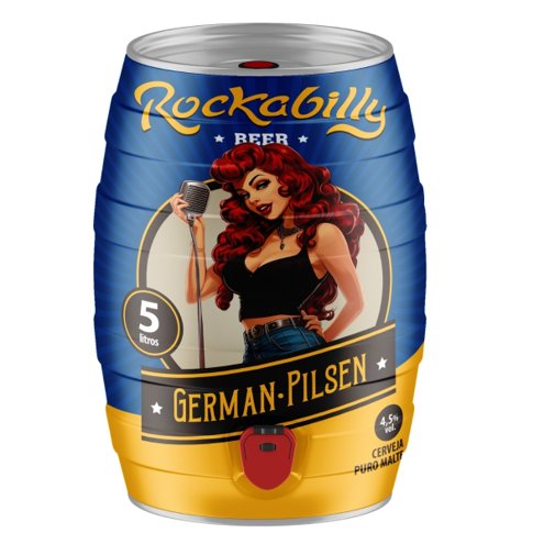 Cerveja Rockabilly German Pilsen Barril 5L Cerveja Rockabilly German Pilsen Barril 5L