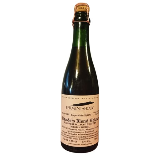 Cerveja Fermentaholic Flanders Blend Helarde Barrel Aged Flanders Belgian Dubbel 375ml 