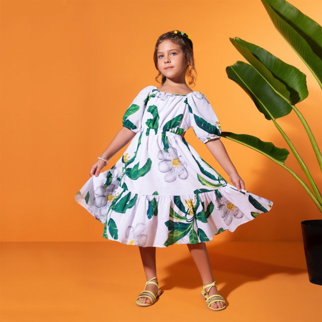 Vestido Infantil De Cambraia Vestido Nanai Cambraia Daminha Kids