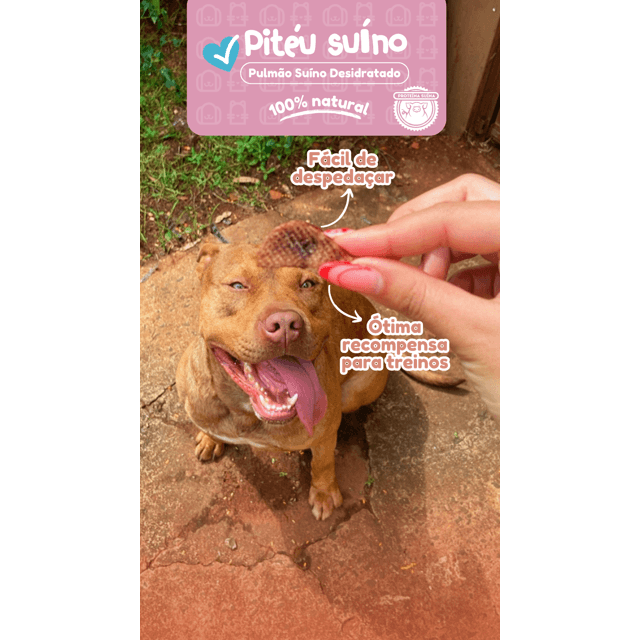 Piteu PITEU SUÍNO - PETISCO NATURAL PULMÃO SUÍNO ALECRIMPET | Miau Pet