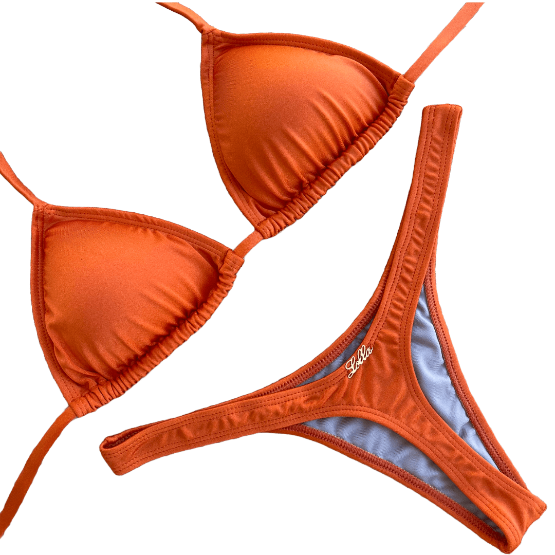 Biquini Fio Dental Asa Delta LARANJA GLOW ROSAMAR STORE