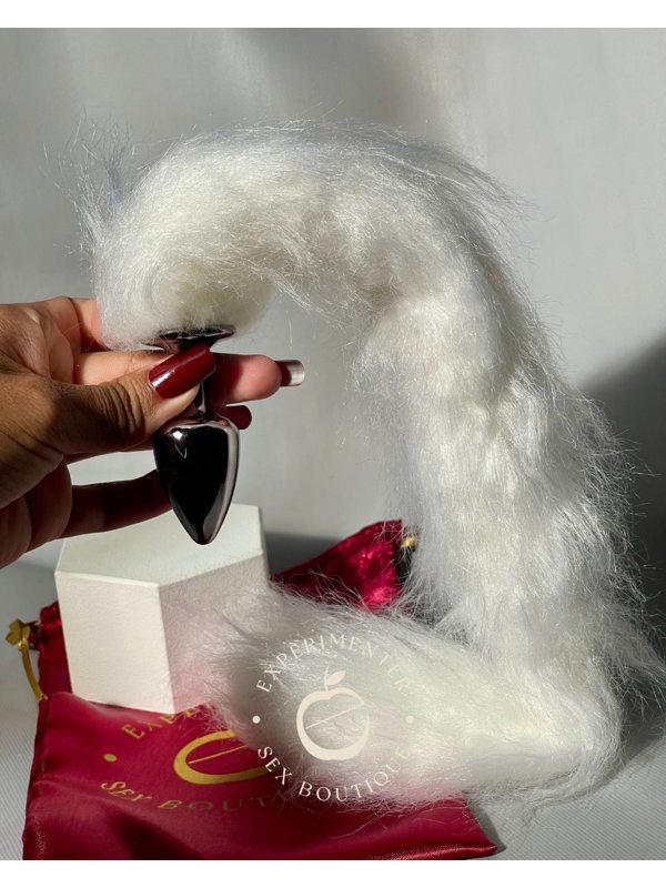 PLUG ANAL COM CALDA LONGA BRANCA | Exprimenter PLUG ANAL COM CALDA LONGA BRANCA | Exprimenter