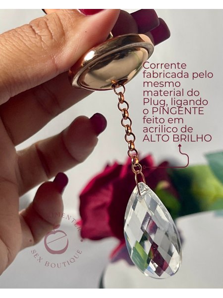 plug anal com corrente Plug Anal De Inox Com Corrente main image 1