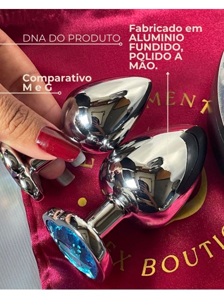 PLUG ANAL EM AO INOXIDVEL COM PEDRA CORAO G - 9,5x4,4cm | Exprimenter PLUG ANAL EM AO INOXIDVEL COM PEDRA CORAO G - 9,5x4,4cm | Exprimenter