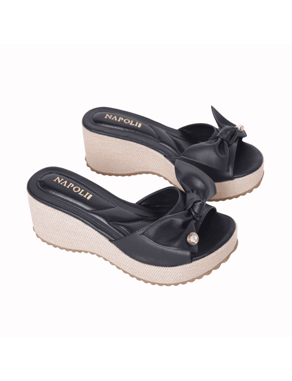 Anabela Espadrille Espadrille Preta Vizzano Sandália Anabela