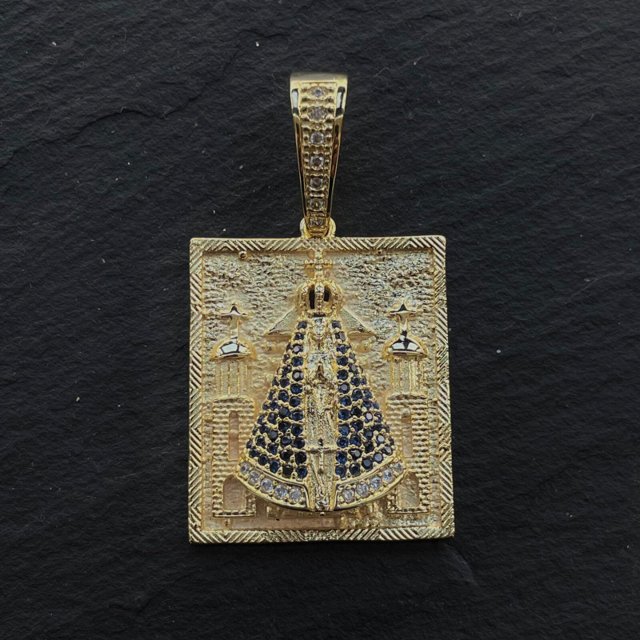 Pingente Templo Nossa Senhora - Banhado a Ouro 18k