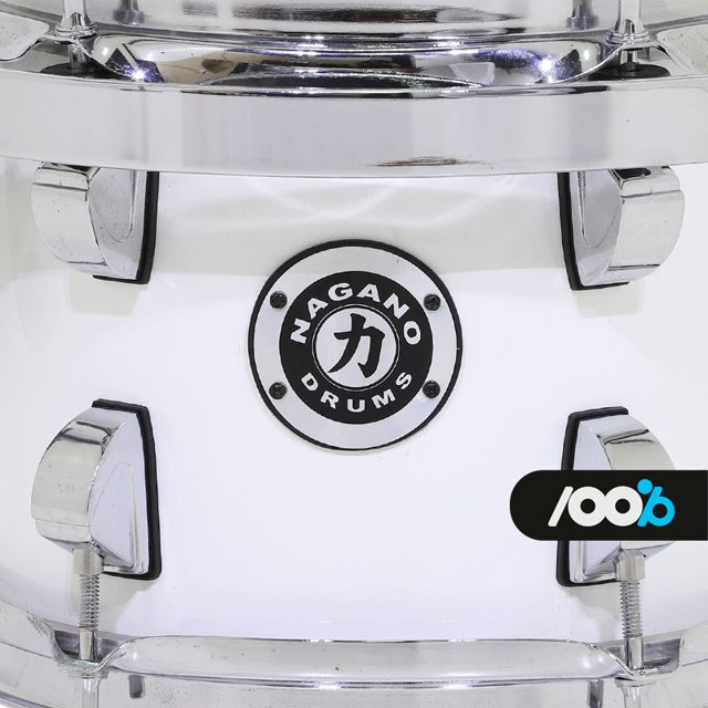 Tom Nagano Concert Lacquer 08X07" Pure White Clamp e Tom Holder Incluso