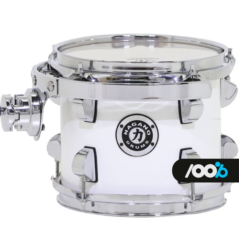 Tom Nagano Concert Lacquer 08X07" Pure White Clamp e Tom Holder Incluso