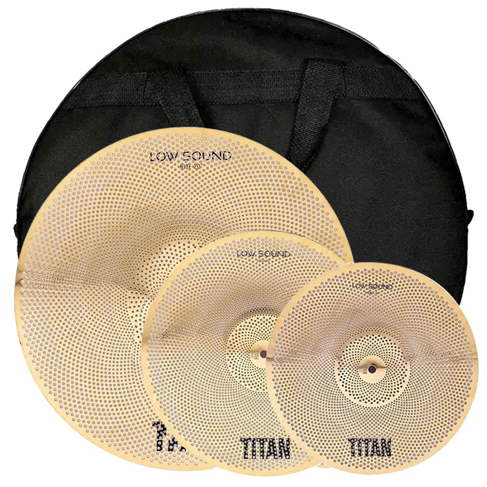 Set de Pratos Titan Low Sound 14/16/20 C/ Bag TNLK143 | 100
