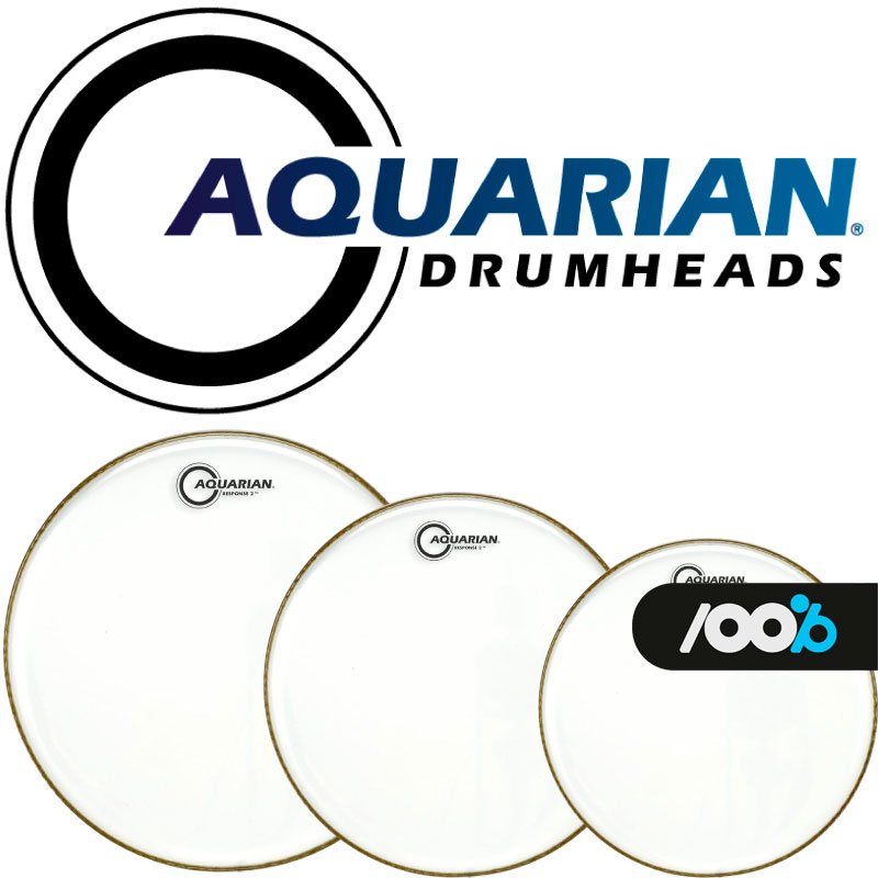 Kit de Pele Aquarian Para Bateria Response 2 Clear 10/12/16