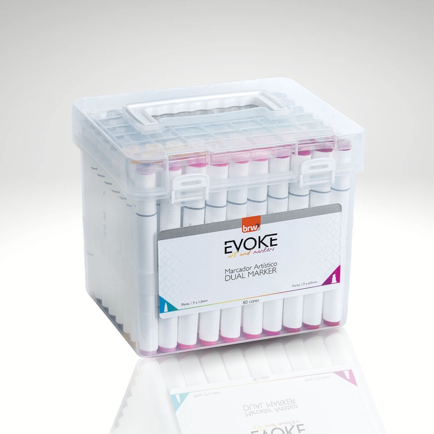 Marcador Artístico para Colorir Evoke Dual Kit c/80 Cores - BRW