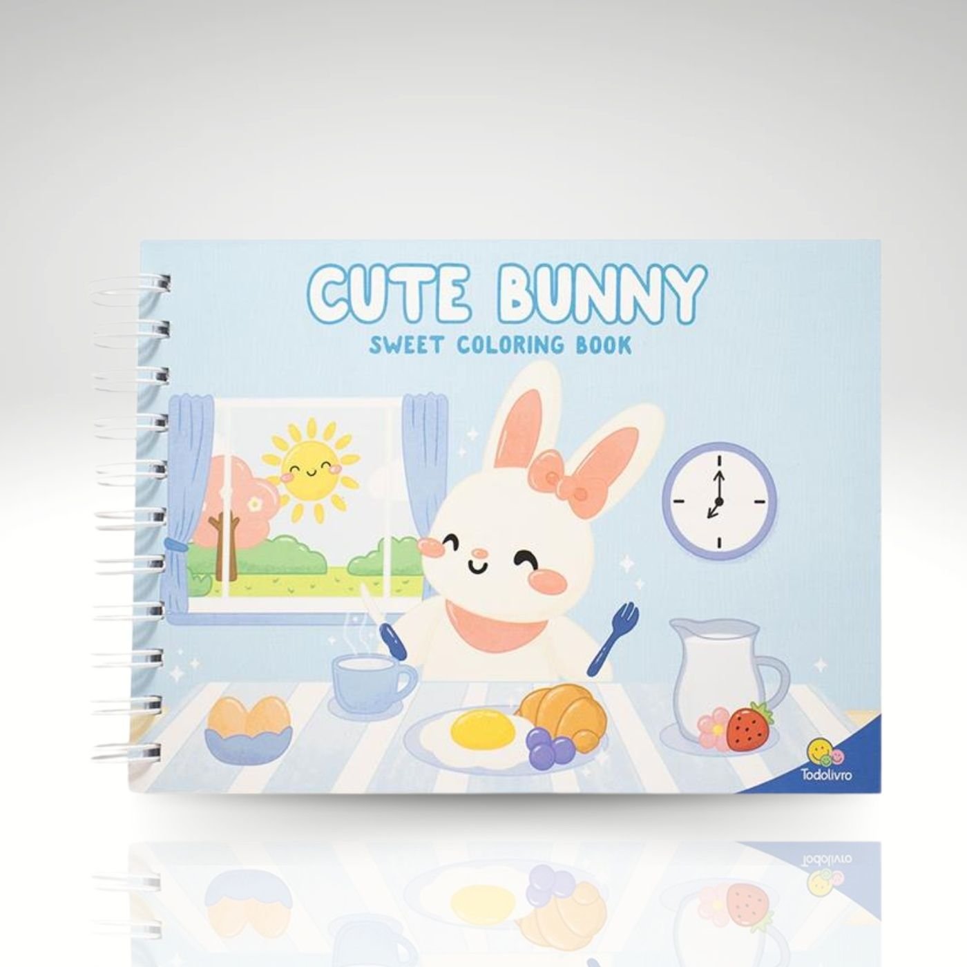 Livro de Colorir Cute Bunny 50 fls 180g - Alegria e Relaxamento