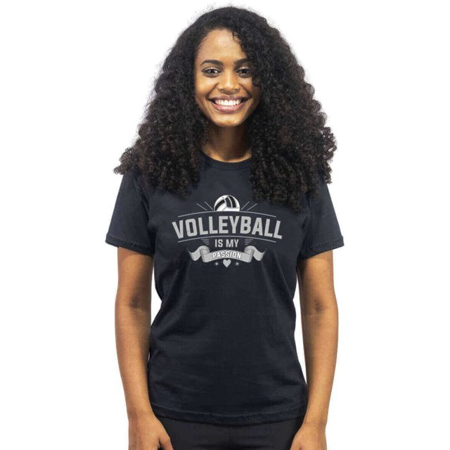 Camiseta Vôlei Volleyball Is My Passion Preta - Feminina
