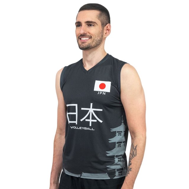 Camisa de Vôlei Japão 2021/22 Preta - S/Nº - Masculina