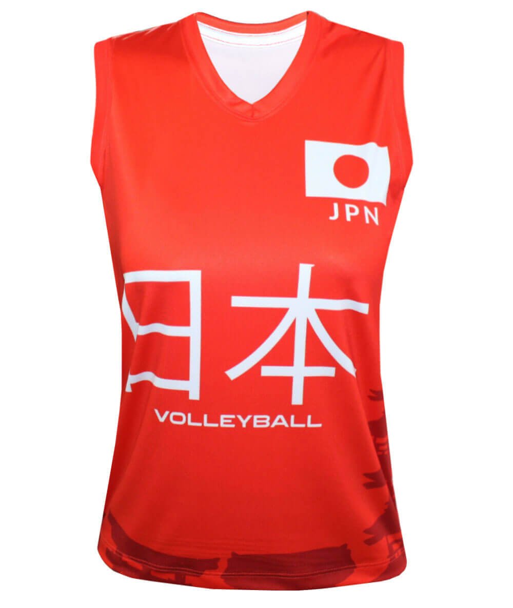 Camisa de Vôlei Japão 2023/24 Vermelha - Feminina