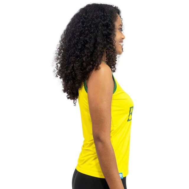 Camisa de Vôlei Brasil 2021/22 Amarela - S/Nº - Feminina