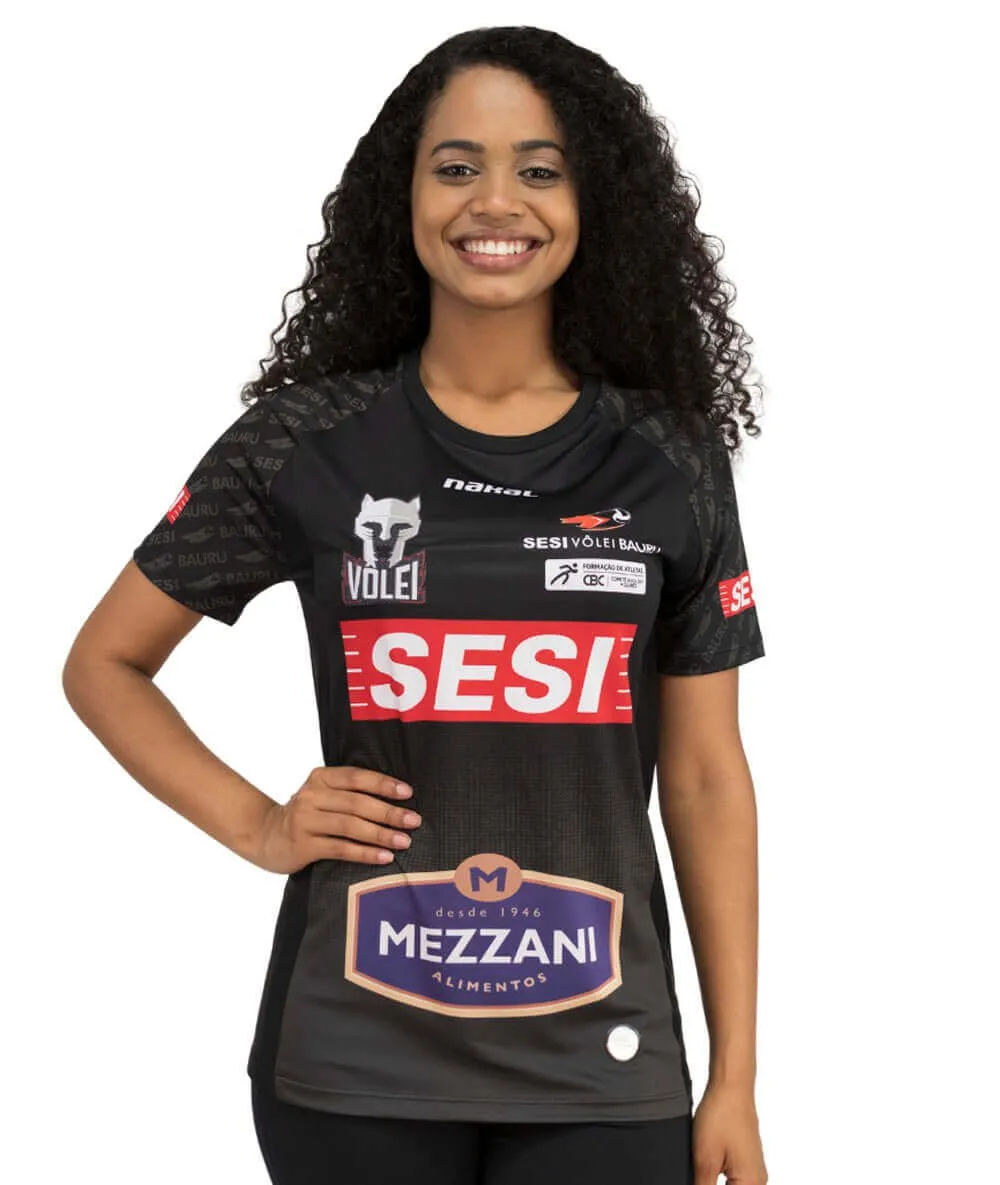 Camisa de Vôlei do Sesi Bauru 2022/23 Preta - Feminina