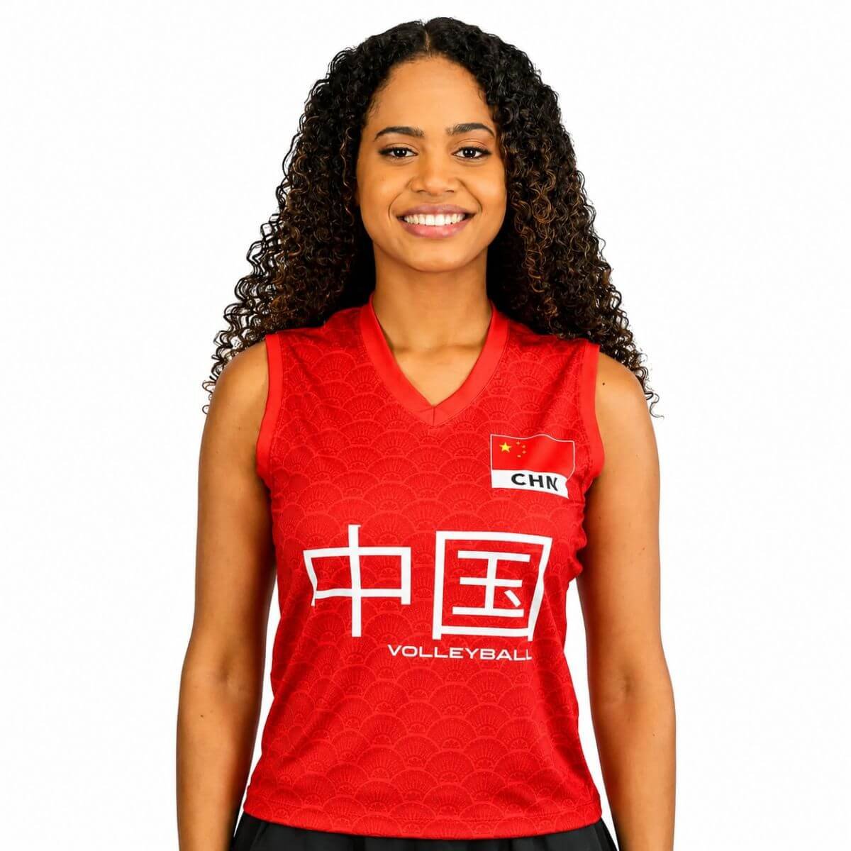 aoi　Saqina Camisa de Vôlei China Red Dragon Vermelha - Feminina I Saque
