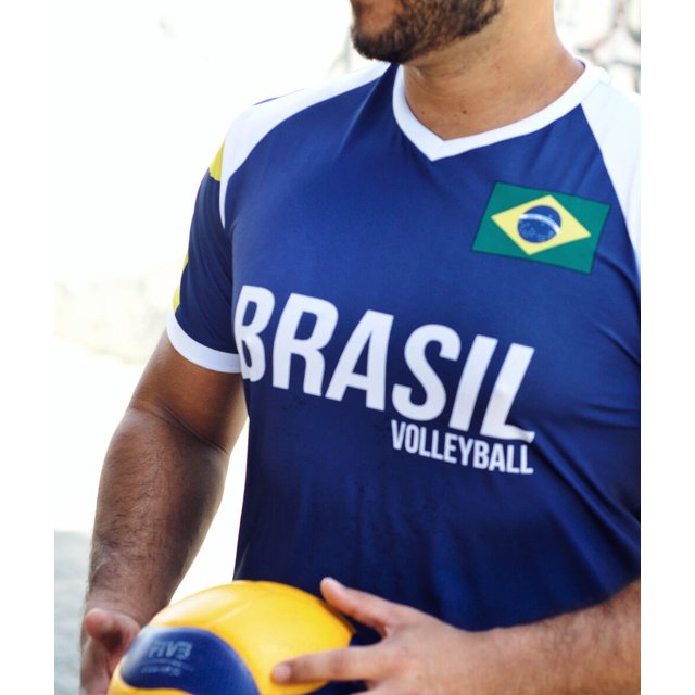 Camisa de Vôlei Brasil Retrô 1996 Atlanta Marinho - Masculina